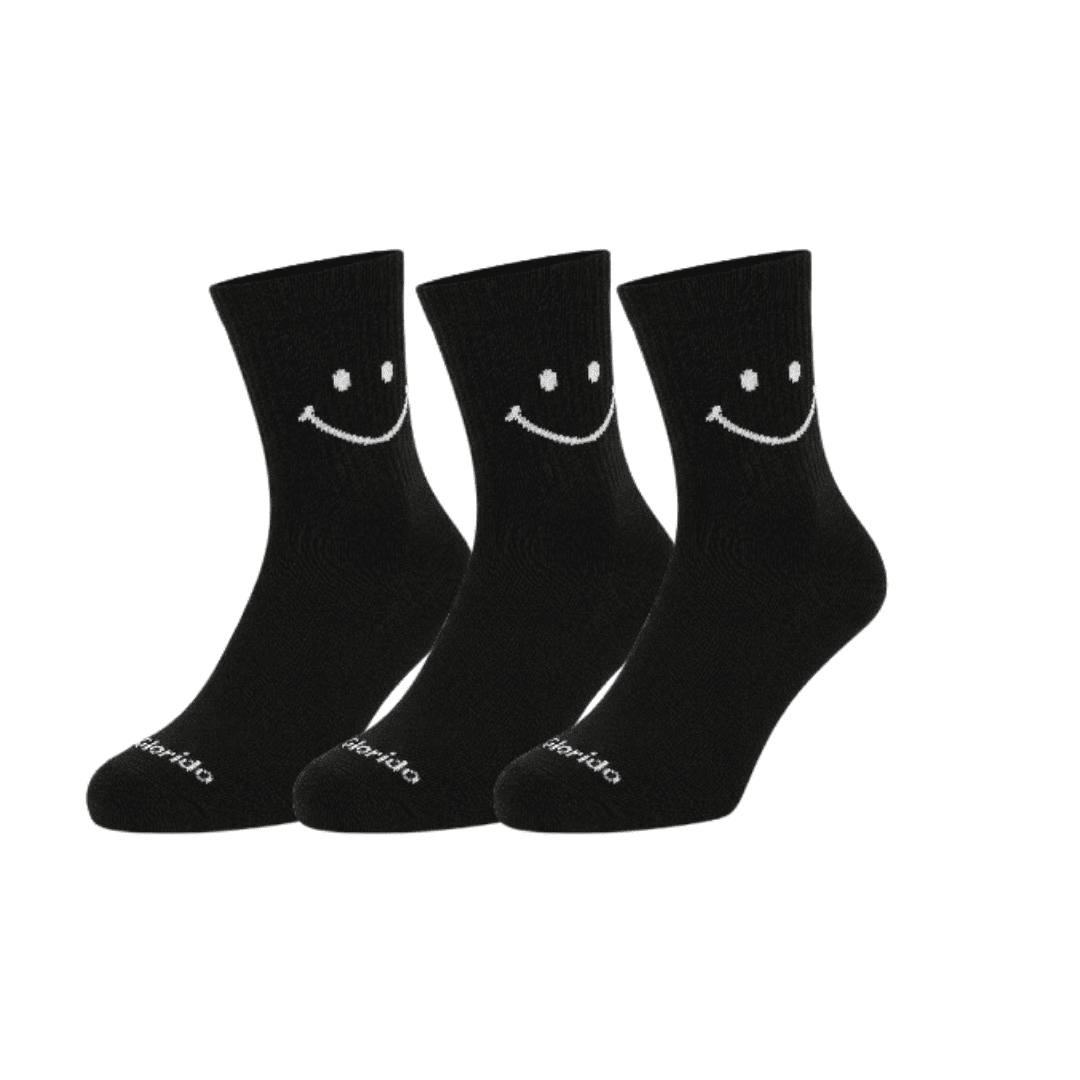 Meia Cano Alto Sorriso Preto -1 par