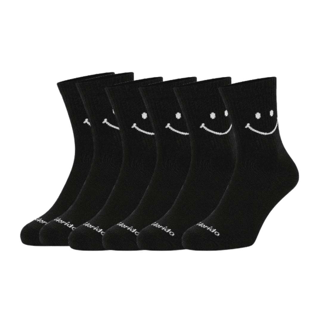 Meia Cano Alto Sorriso Preto -1 par