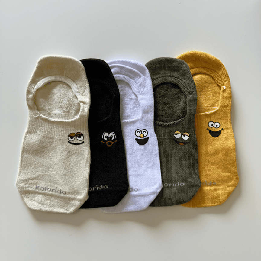 Meia Invisível Divertida Desenhadas - 5 pares