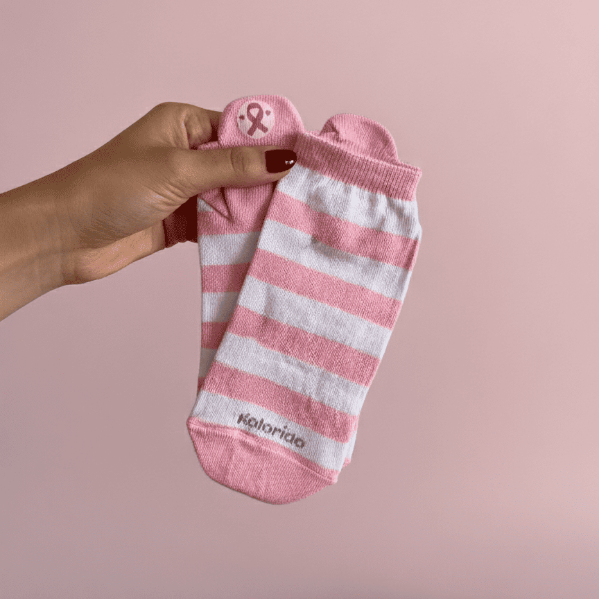 Meias Outubro Rosa - 5 pares- Edição Limitada