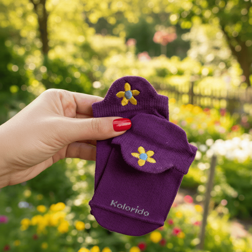 Meias Flores Infantil - 5 pares