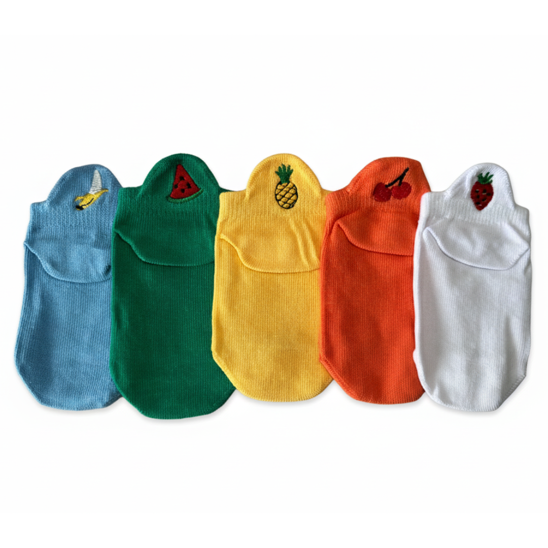 Meias Frutas Infantil - 5 pares