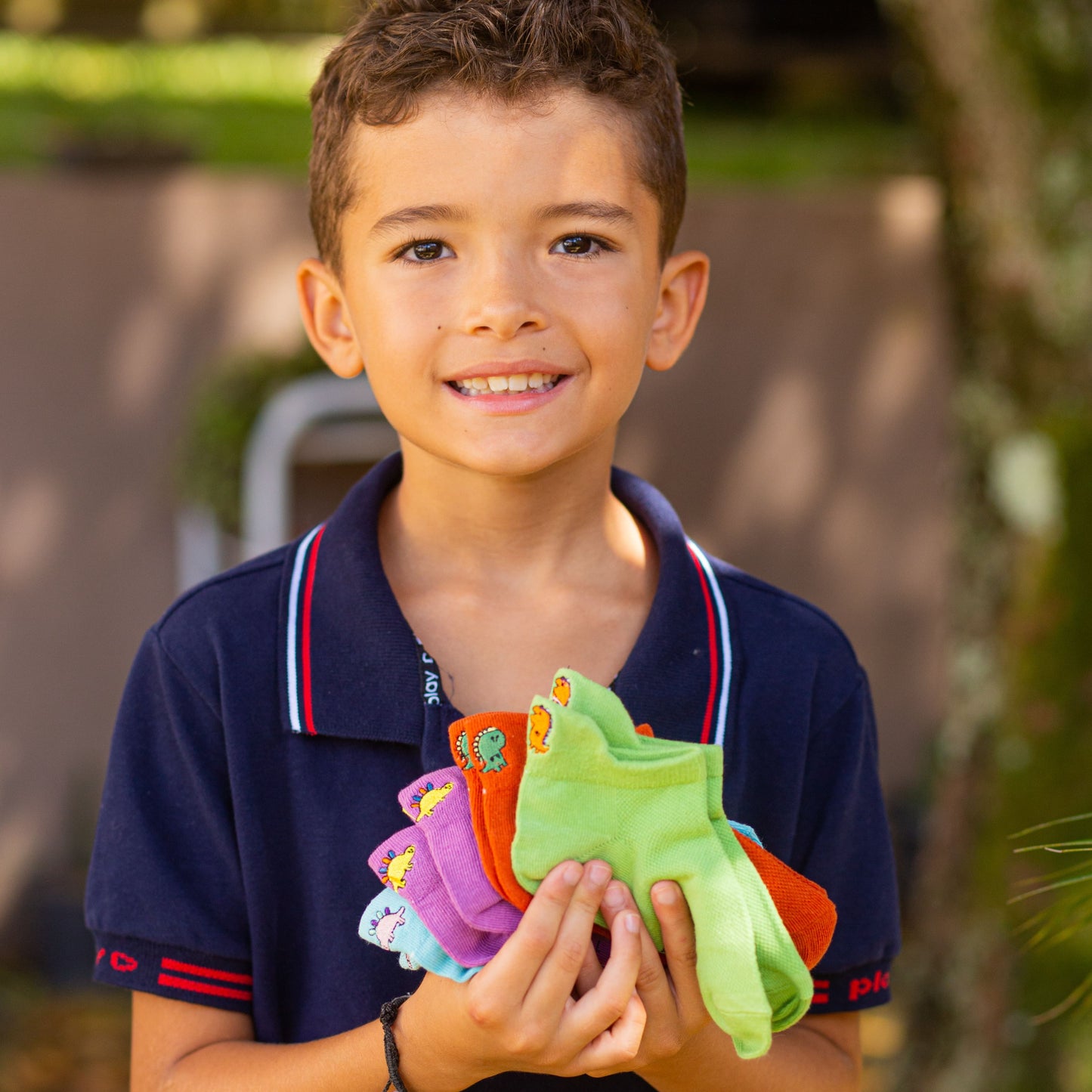 Meias Dinossauro Infantil - 5 pares