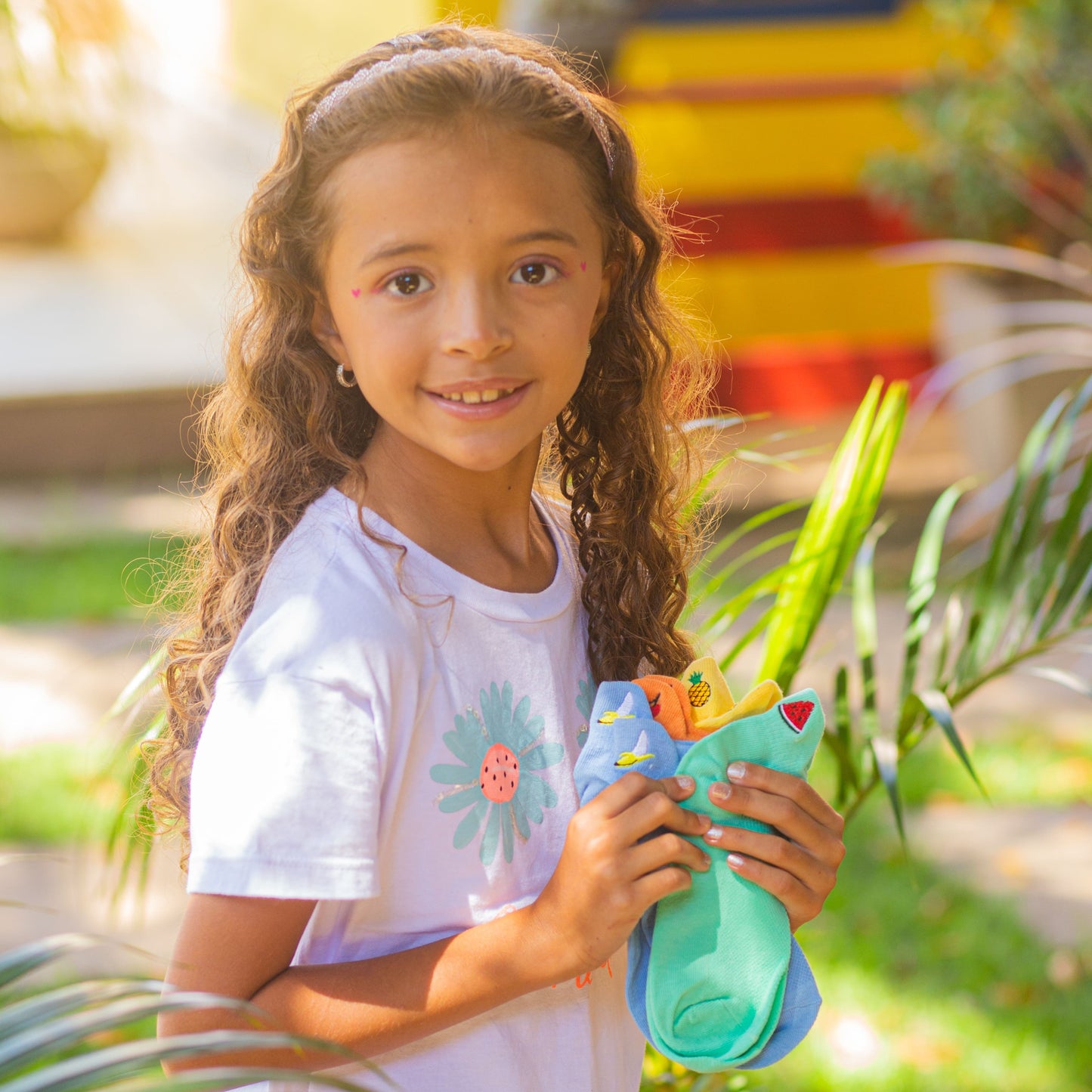 Meias Frutas Infantil - 5 pares
