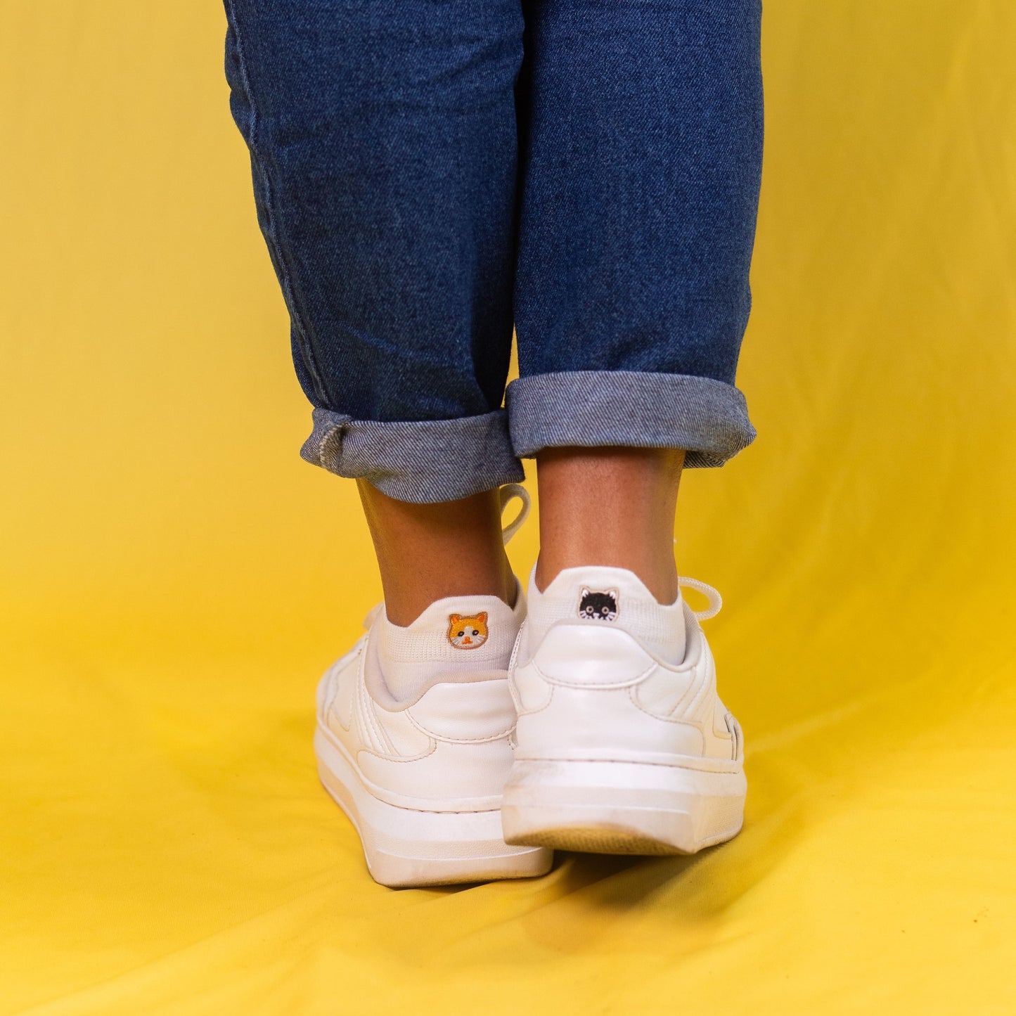 Meias Gatinhos Bordadas - 10 pares