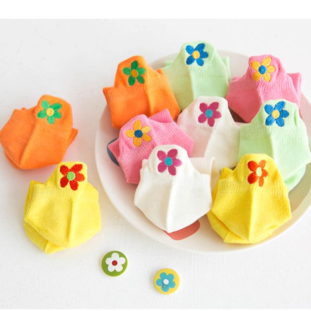 Meias Smiles Flores Kids - 5 pares 200001853 Kolorido