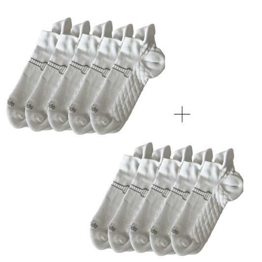 Meias Textura Branco - 10 pares