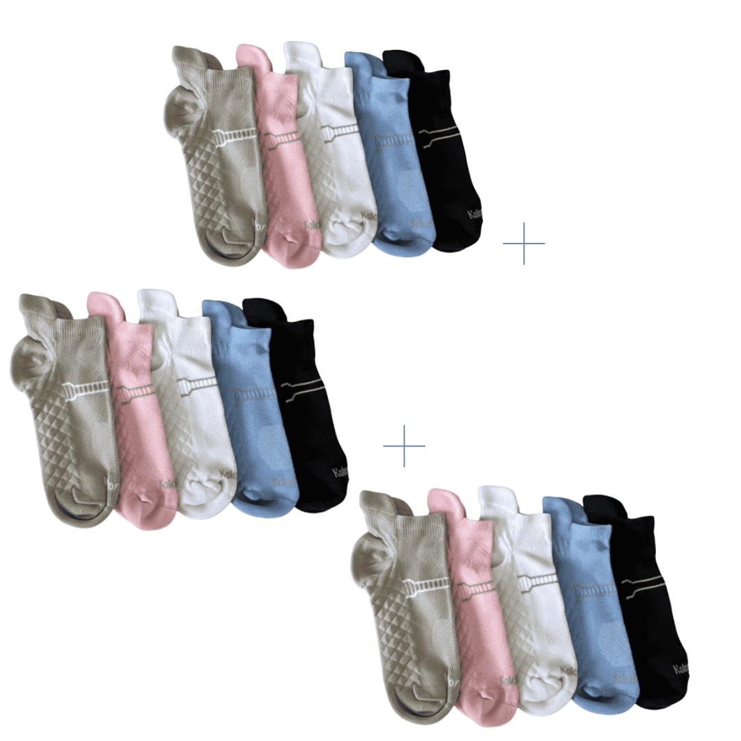 Meias Fitness Textura - 5 pares