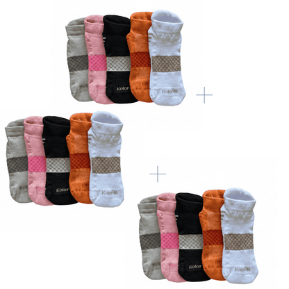 Meias Perfeitas Antiderrapante - 5 pares