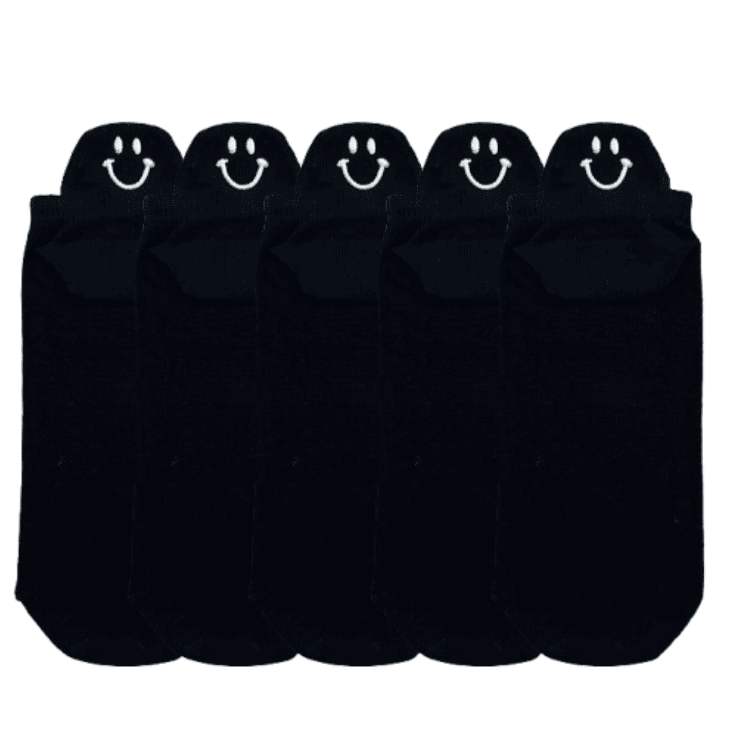 Meias Sorrisos Bordadas - 5 pares