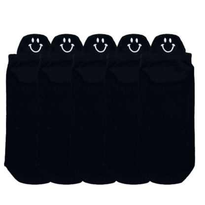 Meias Sorrisos Bordadas - 5 pares