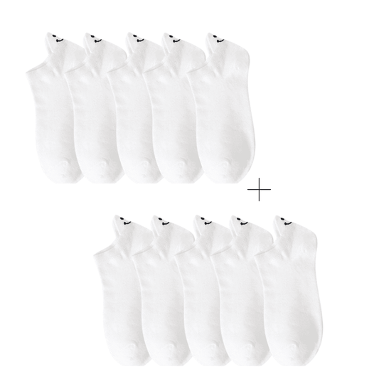 Meia Sorriso Mãe e Filha Branco - 10 pares