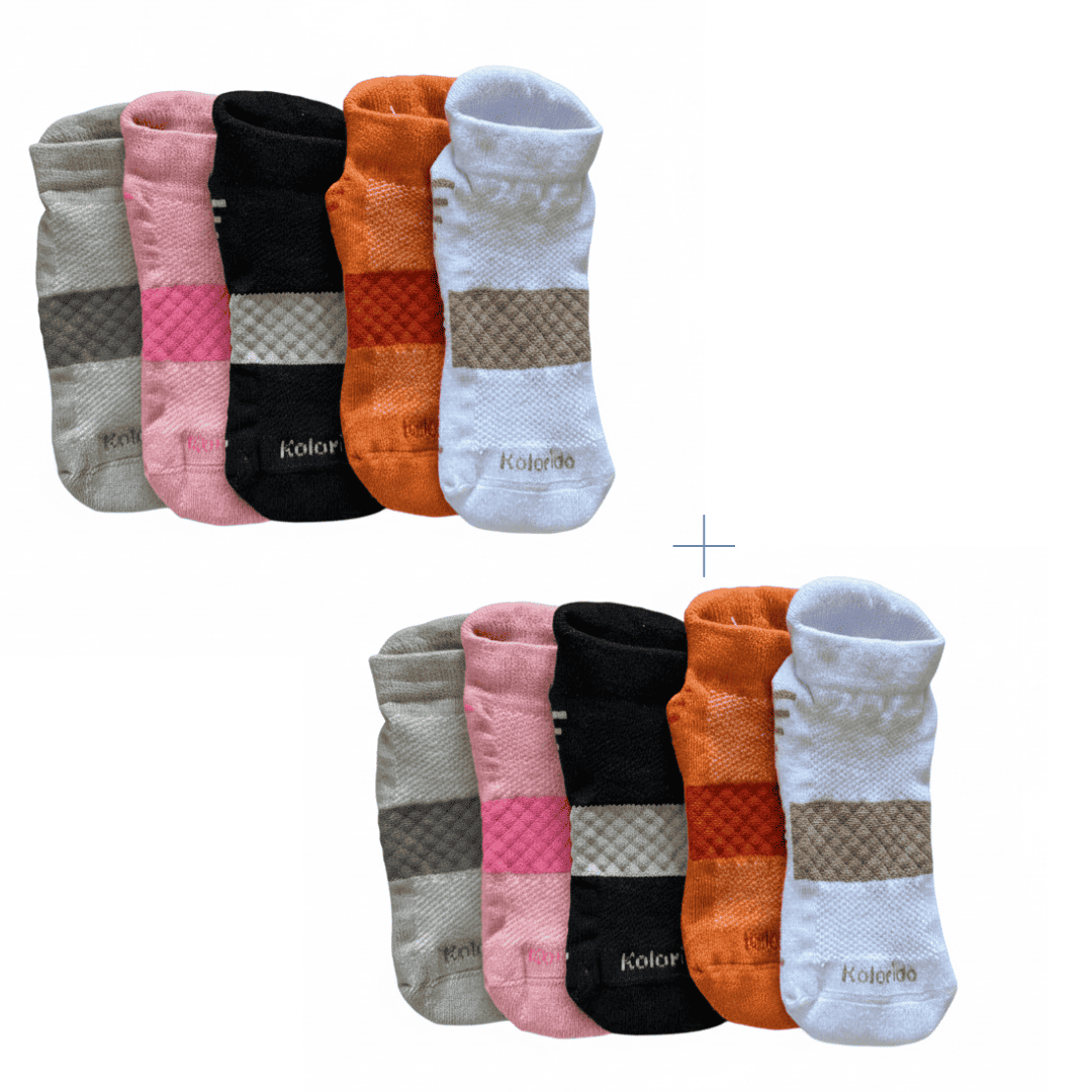 Meias Perfeitas Antiderrapante - 5 pares