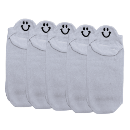 Meias Sorrisos Bordadas - 5 pares
