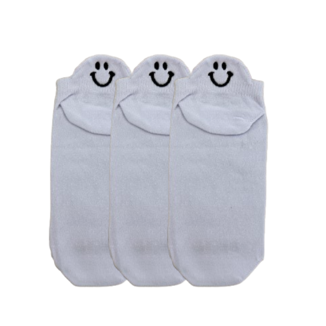 Meias Sorrisos Bordadas - 3 pares