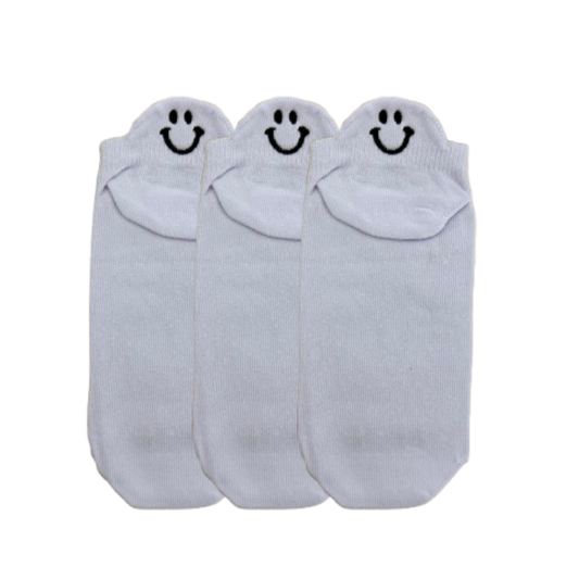 Meias Sorrisos Bordadas - 3 pares
