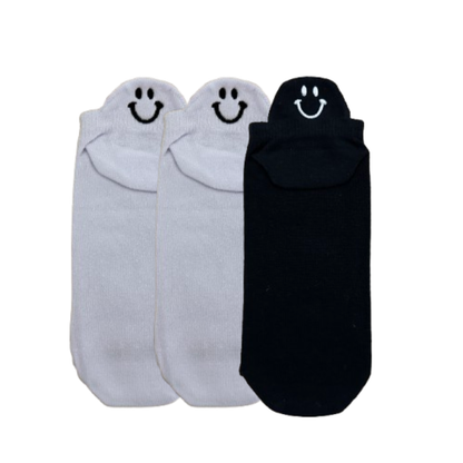 Meias Sorrisos Bordadas - 3 pares