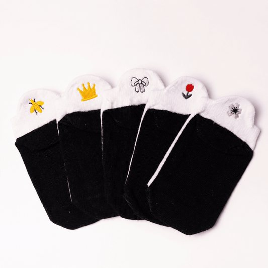 Meias Escolar Infantil Casual - 5 pares