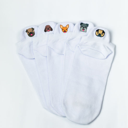 Meias Cachorros Desenhadas- 5 pares