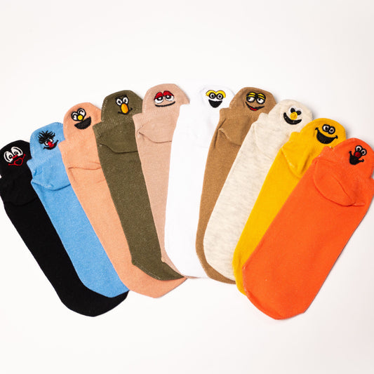 Meias Divertidas Bordadas- 10 pares