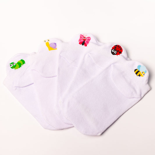 Meias Natureza Infantil Desenhadas - 5 pares