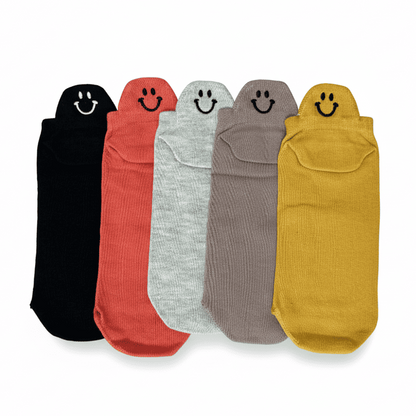 Meias Sorrisos Bordadas - 5 pares