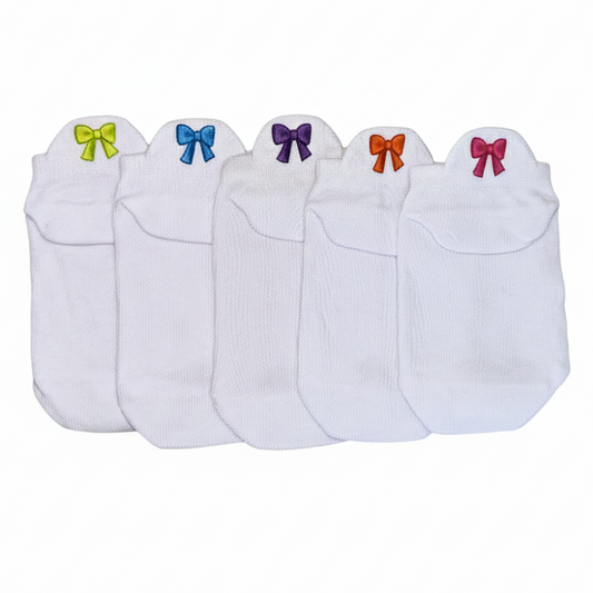 Meias Laço Infantil Desenhadas - 5 pares