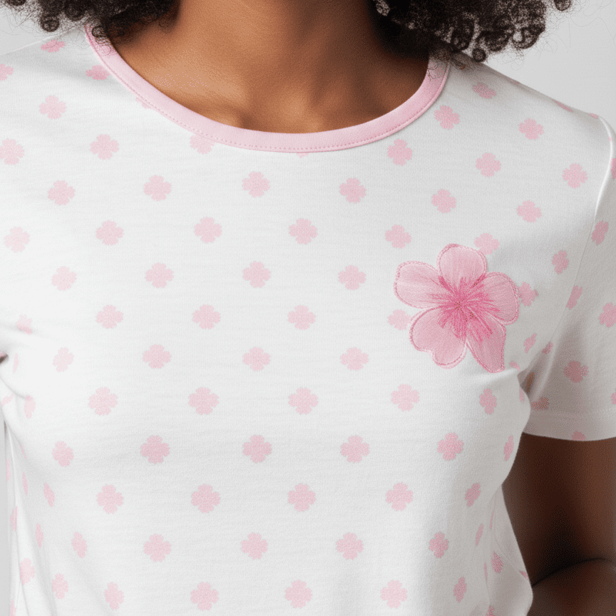 Pijamas Flor Rosa + Ecobag Grátis