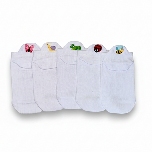 Meias Natureza Infantil Desenhadas - 5 pares