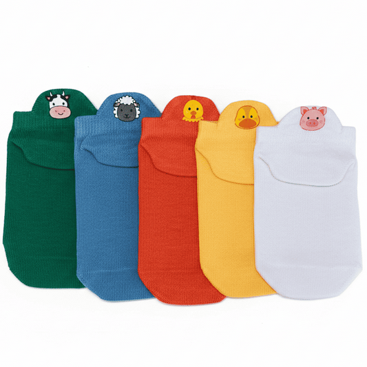 Meias Fazendinha Infantil Desenhadas - 5 pares