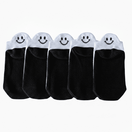 Meias Escolar Infantil Sorriso Bordadas - 5 pares