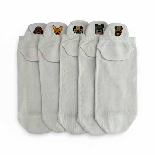 Meias Cachorros Desenhadas- 5 pares