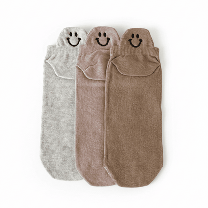 Meias Sorrisos Bordadas - 3 pares
