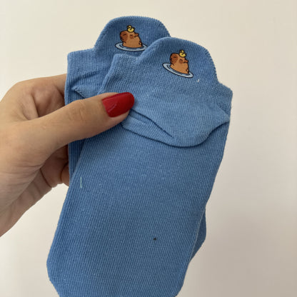 Meias Capivara Desenhadas - 5 pares