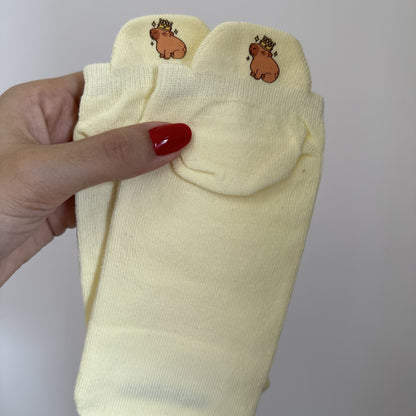 Meias Capivara Desenhadas - 5 pares